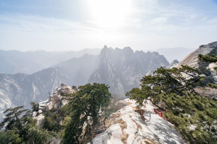 The chess pavilion in the mountains Huashan Mountain, China