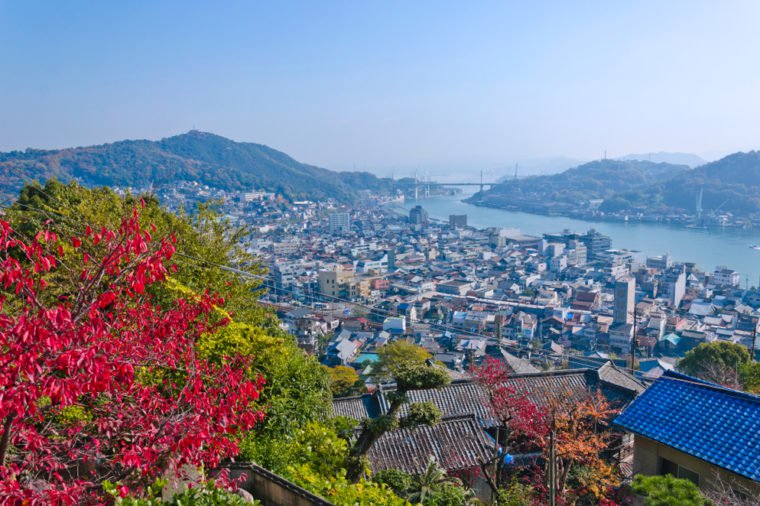 Onomichi city bird's eye view.