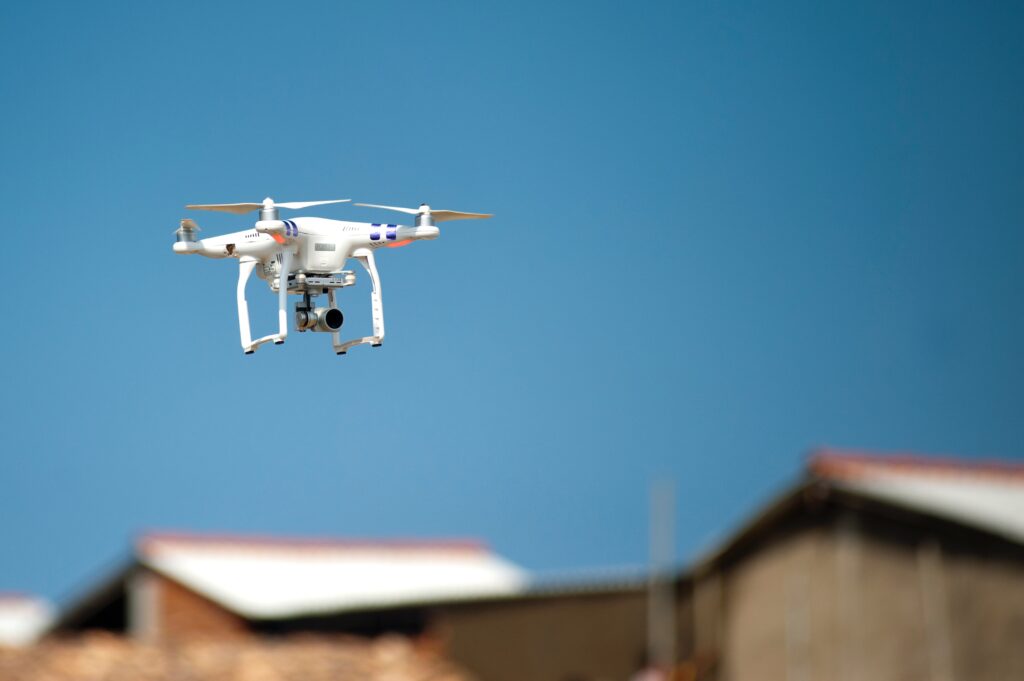 Drone in sky