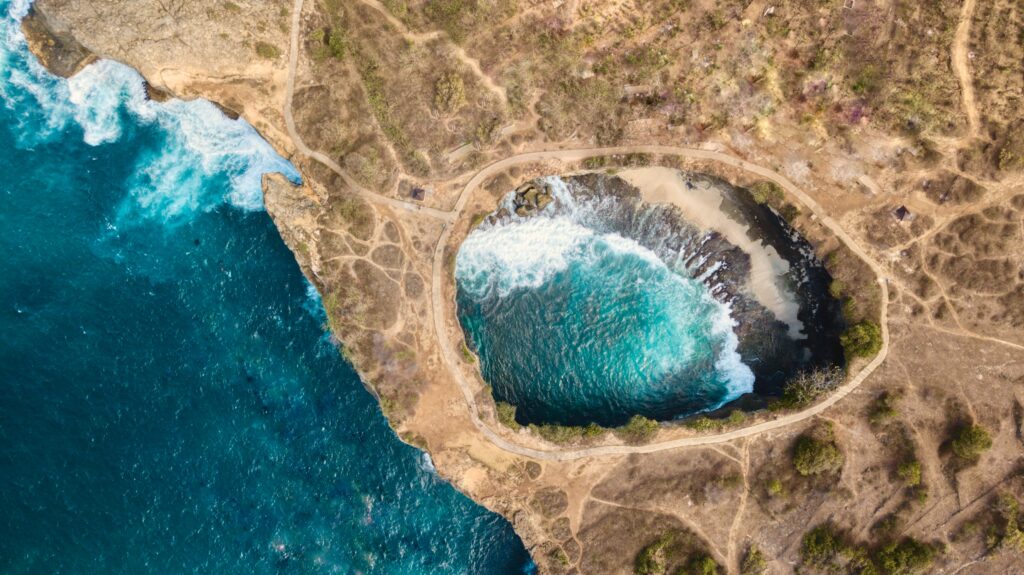 Aerial view of beach