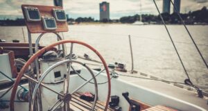 The 5 Boat Upgrades That Will Make Your Trip Awesome Steering wheel on a yacht